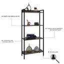 Ver imagem 6 de Estante para Livros Industrial Aço Multiuso 4 Prateleiras 146cmx60cm Active Yescasa