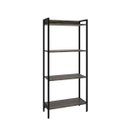 Ver imagem 4 de Estante de Livros Industrial Aço 60CMX146CM Multiuso 4 Prateleiras Active Yescasa Marrom/Carvalho Dark