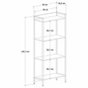 Ver imagem 5 de Estante de Livros Industrial Aço 60CMX146CM Multiuso 4 Prateleiras Active Yescasa Marrom/Carvalho Dark