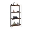 Ver imagem 3 de Estante de Livros Industrial Aço 60CMX146CM Multiuso 4 Prateleiras Active Yescasa Marrom/Nogal