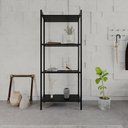 Ver imagem 2 de Estante de Livros Industrial Aço 60CMX146CM Multiuso 4 Prateleiras Active Yescasa Preto/Ônix