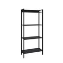Ver imagem 4 de Estante de Livros Industrial Aço 60CMX146CM Multiuso 4 Prateleiras Active Yescasa Preto/Ônix