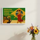 Ver imagem 2 de Quadro Brasileira Passar Despercebida 45x34cm Mold Preta Vidro