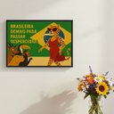 Ver imagem 1 de Quadro Brasileira Passar Despercebida 45x34cm Mold Preta Vidro