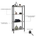 Ver imagem 6 de Estante para Livros Industrial Aço Multiuso 4 Prateleiras 146cmx60cm Active Yescasa