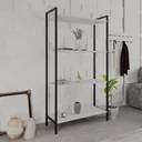 Ver imagem 1 de Estante de Livros Industrial Aço 80CMX146CM Multiuso 4 Prateleiras Active Yescasa