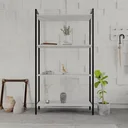 Ver imagem 2 de Estante para Livros Industrial Aço Multiuso 4 Prateleiras 146cmx80cm Active Yescasa