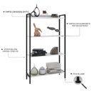 Ver imagem 6 de Estante para Livros Industrial Aço Multiuso 4 Prateleiras 146cmx80cm Active Yescasa