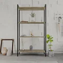 Ver imagem 2 de Estante para Livros Industrial Aço Multiuso 4 Prateleiras 146cmx80cm Active Yescasa