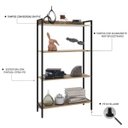Ver imagem 6 de Estante para Livros Industrial Aço Multiuso 4 Prateleiras 146cmx80cm Active Yescasa