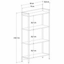 Ver imagem 5 de Estante para Livros Industrial Aço Multiuso 4 Prateleiras 146cmx80cm Active Yescasa