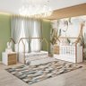 Berço Multifuncional com Casinha Ambiente Alicia Branco Acetinado Bétula - Carolina - 1