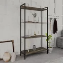 Ver imagem 1 de Estante para Livros Industrial Aço Multiuso 4 Prateleiras 146cmx80cm Active Yescasa