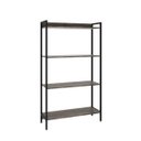 Ver imagem 4 de Estante de Livros Industrial Aço 80CMX146CM Multiuso 4 Prateleiras Active Yescasa Marrom/Carvalho Dark