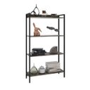 Ver imagem 3 de Estante de Livros Industrial Aço 80CMX146CM Multiuso 4 Prateleiras Active Yescasa Marrom/Carvalho Dark