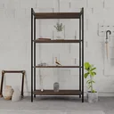 Ver imagem 2 de Estante para Livros Industrial Aço Multiuso 4 Prateleiras 146cmx80cm Active Yescasa