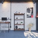 Ver imagem 7 de Estante para Livros Industrial Aço Multiuso 4 Prateleiras 146cmx80cm Active Yescasa