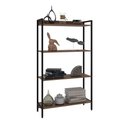Ver imagem 3 de Estante de Livros Industrial Aço 80CMX146CM Multiuso 4 Prateleiras Active Yescasa Marrom/Nogal