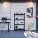 Ver imagem 7 de Estante para Livros Industrial Aço Multiuso 4 Prateleiras 146cmx80cm Active Yescasa