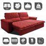 Sofá Retrátil e Reclinável 2,55m Molas Ensacadas Cama inBox Big Home com Bordado Velusoft - 3