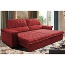 Ver imagem 1 de Sofá Retrátil e Reclinável 2,55m Molas Ensacadas Cama inBox Big Home com Bordado Velusoft