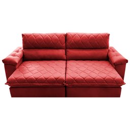 Sofá Retrátil e Reclinável 2,55m Molas Ensacadas Cama inBox Big Home com Bordado Velusoft - 5