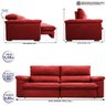 Sofá Retrátil e Reclinável 2,55m Molas Ensacadas Cama inBox Big Home com Bordado Velusoft - 2