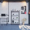 Ver imagem 7 de Estante de Livros Industrial Aço 80CMX146CM Multiuso 4 Prateleiras Active Yescasa