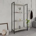 Ver imagem 1 de Estante de Livros Industrial Aço 80CMX146CM Multiuso 4 Prateleiras Active Yescasa