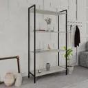 Ver imagem 1 de Estante para Livros Industrial Aço Multiuso 4 Prateleiras 146cmx80cm Active Yescasa