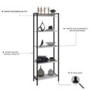 Ver imagem 6 de Estante de Livros Industrial Aço 60cmx187cm Multiuso 5 Prateleiras Active YesCasa