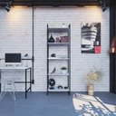 Ver imagem 7 de Estante de Livros Industrial Aço 60CMX187CM Multiuso 5 Prateleiras Active Yescasa