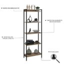 Ver imagem 6 de Estante para Livros Industrial Aço Multiuso 5 Prateleiras 187cmx60cm Active Yescasa