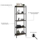 Ver imagem 6 de Estante de Livros Industrial Aço 60cmx187cm Multiuso 5 Prateleiras Active YesCasa