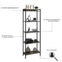 Ver imagem 6 de Estante Multiuso Industrial Aço 60CMX187CM 5 Prateleiras Active Yescasa Marrom