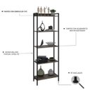 Ver imagem 6 de Estante para Livros Industrial Aço Multiuso 5 Prateleiras 187cmx60cm Active Yescasa