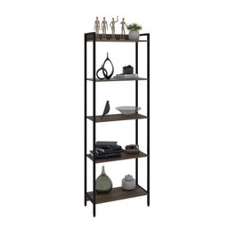 Estante de Livros Industrial Aço 60CMX187CM Multiuso 5 Prateleiras Active Yescasa Marrom/Nogal - 3 Estante de Livros Industrial Aço 60CMX187CM Multiuso 5 Prateleiras Active Yescasa Marrom/Nogal - 3