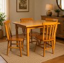 Ver imagem 1 de Conjunto de Mesa Mônaco 110x80 com 4 Cadeiras – Natural – Jm Móveis