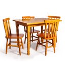 Ver imagem 2 de Conjunto de Mesa Mônaco 110x80 com 4 Cadeiras – Natural – Jm Móveis