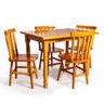 Conjunto de Mesa Mônaco 110x80 com 4 Cadeiras – Natural – Jm Móveis - 1