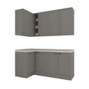 Ver imagem 7 de Lavanderia Modulada Amy 8 Portas 11 Prateleiras MDF 202,7cm Cinza