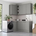 Ver imagem 1 de Lavanderia Modulada Amy 8 Portas 11 Prateleiras MDF 202,7cm Cinza