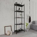 Ver mais imagens de Estante de Livros Industrial Aço 60CMX187CM Multiuso 5 Prateleiras Active Yescasa Preto/Ônix