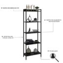 Ver imagem 6 de Estante para Livros Industrial Aço Multiuso 5 Prateleiras 187cmx60cm Active Yescasa