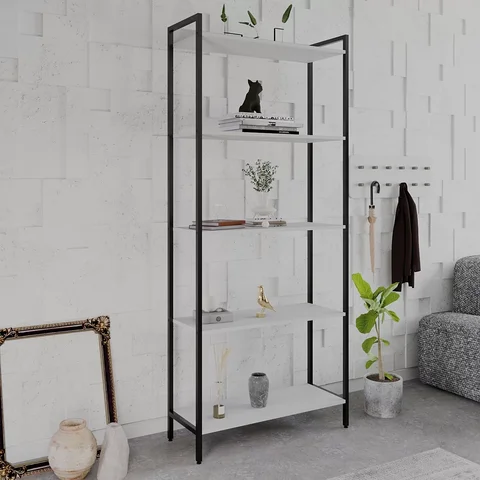 Estante de Livros Industrial Aço 80cmx187cm Multiuso 5 Prateleiras Active YesCasa