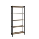 Ver imagem 4 de Estante de Livros Industrial Aço 80CMX187CM Multiuso 5 Prateleiras Active Yescasa Marrom/Carvalho
