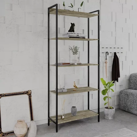 Estante de Livros Industrial Aço 80cmx187cm Multiuso 5 Prateleiras Active YesCasa