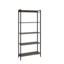 Ver imagem 4 de Estante de Livros Industrial Aço 80CMX187CM Multiuso 5 Prateleiras Active Yescasa Marrom/Carvalho Dark