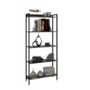 Ver imagem 3 de Estante de Livros Industrial Aço 80CMX187CM Multiuso 5 Prateleiras Active Yescasa Marrom/Carvalho Dark