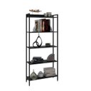 Ver imagem 3 de Estante de Livros Industrial Aço 80CMX187CM Multiuso 5 Prateleiras Active Yescasa Preto/Ônix